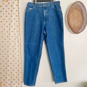 Vintage Lee Jeans USA Made High Rise Mom Denim Blue Size 18 Medium